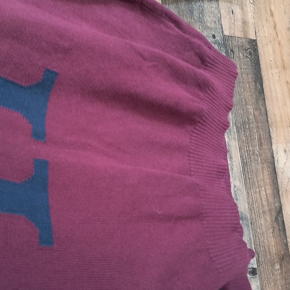 Tommy Hilfiger Maroon Crew Neck H Knit Sweater Sz Large Men - Picture 5 of 16
